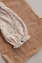 Blue Floral Patterned Shalwar with Lace Trim at the Hem - 3