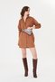 Premium Lycra Brown Shirt Dress – Cotton-Pocketed, Non-See-Through, Oversized Design - 6