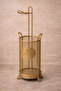 Premium Gold Toilet Paper Organizer Stand with Stainless Metal Mesh Base, Bathroom Wc Hanger with Refills - 4