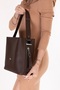 Women's Double Compartment Hand and Shoulder Bag Ald.6752 Brown - 2
