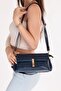 Women's Small Size Handy Hand and Shoulder Bag Ald.1466 Navy Blue - 4