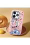 Tecno Spark 10 Pro(Ki7) Compatible Shock-Absorbing Camera Protected Pink Silicone Patterned Case - 2