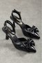 Women's Bow Detailed Pointed Toe Elegant Stylish Stileto
