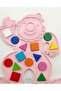 Educational Geometric Shapes - Colorful Shape Matching - Intelligence Enhancing Children's Puzzle - Pink