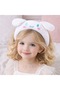 White Cinnamoroll Figured Plush Velvet 3D Wide Crown Children's Crown with Curved Sponge - 2