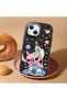 iPhone 13/14 Compatible Shock-Absorbing Black Silicone Patterned Case with Camera Protection - 2