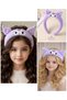 Purple Lilac Kuromi Figured Plush Velvet 3D Wide Crown with Curved Sponge Women's and Children's Crown