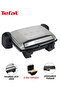 1800W Electric Grill and Toaster with Double-Sided Cast Iron Plates, Opens 180 Degrees
