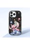 Black Silicone Patterned Case with Shock Absorbing Camera Protection Compatible with iPhone 17 Pro Max/18 Pro Max