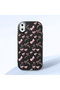 iPhone XS Max Compatible Anti-Impact Camera Protected Patterned Printed Black Silicone Case - 2