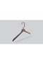 Wooden (Black Nickel Hook) Shirt, Blouse, Dress Hangers Walnut Color 24 Pieces - 4