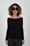    Boat Neck Long Sleeve Blouse - 3