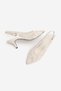 Women's Stiletto Pointed Toe Mesh Hand Knitted Embroidered Classic Heeled Shoes Berzen Ecru Straw - 7
