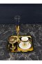 Gold Coffee Presentation Set – Gold Coffee Cup, Turkish Coffee Cup, Coffee Saucer and Tray - Luxury Coffee Set - 7