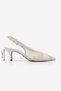 Women's Stiletto Pointed Toe Mesh Hand Knitted Embroidered Classic Heeled Shoes Berzen Ecru Straw - 4