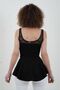 Peplum blouse with lace detail and thick straps - 4