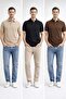 Men's 3-Piece Polo Collar T-Shirt Set |   Lakost Fabric Comfortable Fit Premium Casual Elegance - 2