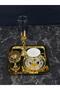 Gold Coffee Presentation Set – Gold Coffee Cup, Turkish Coffee Cup, Coffee Saucer and Tray - Luxury Coffee Set - 6