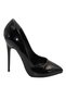 Black Patent Leather Heeled 10 cm Women's Stiletto Shoes