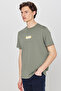 100% Cotton Breathable Regular Fit Regular Cut Crew Neck T-Shirt with Logo Detail - 2