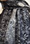 Urban Hours Floral Motif Pattern Dark Navy Blue Mayda Shawl 190X70 - 4