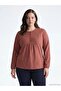 Lcw grace brown crew neck embroidered blouse - 2