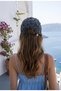 Vintage Distressed Textured Women's Hat with "New York" Lettering, Worn Denim Look, Adjustable Hat - 3