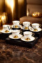 6-Piece Porcelain Luxury Stylish Gold Gilded Coffee Cup Set I 90 Cc I - 2
