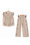 Girl's Linen Suit Embroidered Blouse Pants 1-2-3-4 Years Old Summer Suit