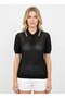 Polo Collar Half Placket Buttoned Knitwear Blouse Ss26Bz0096 - 2