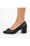 Black Plaid Infinity Stone Heeled Women's Shoes - 3