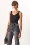 Kendall Front and Back V-Neck Tank Top - Black - 3