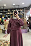 طقم تنورة مزينة بغطاء للجيب - 4