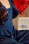 Amora Denim Girls' Overalls Navy Blue - 4