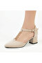 Chain Detailed Satin Ankle Strap Women's Shoes - 2