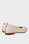 Stylish Daily Women's Ballerina Flats with Bow - Cream - 6
