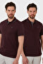 Cotton Regular Fit Buttoned 2-Pack Polo Collar t Shirt Men's Polo Collar t Shirt 5902118S2