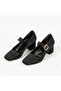 Black Satin Heeled Women's Shoes