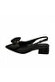 Women's Shoes with Bow and Open Back Heels - 5
