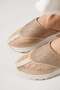Rosamo Front Closed Mesh Sports Women's Slippers Beige - 3