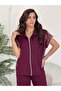 Vest Zippered Modal Fabric Parachute Detailed Relax Ovirsize Casual Stylish Bottom-Top Set Tracksuit Set