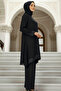 Plus Size Hijab Evening Dress Tunic Trousers 2 Piece Set Chiffon Sequin Detailed Tbselbe68 - 5