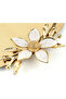 Stainless Oval Daisy Flower Coffee Presentation Trays, Set of 6 - 5