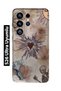 Samsung Galaxy S26 Ultra Compatible Heart and Butterfly Collage Pattern Transparent Phone Case