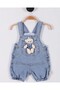 Baby Boy Denim Salopet and White T-Shirt Summer Set with Teddy Bear Accessory, 2-Piece Stylish Set for 3-6-9-12 Months - 4