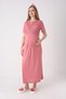 Maternity Nightgown and Dressing Gown Set, Ribbed Lace Sleeves, Buttoned, Breastfeeding, Cotton Viscose, Set of 2 - 4