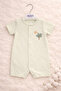 100% Cotton Antiallergic 3-Piece Soft Baby Romper Set with Tiny Palm Tree Embroidery Detail - 4