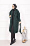 Herringbone Patterned Coat Emerald - 3