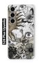 Samsung Galaxy S26 Plus Compatible Sun and Eye Collage Pattern Transparent Phone Case