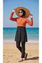 Esila Front Covered, Adjustable Waist, Elastic Lycra 3-Piece Hijab Swimsuit Set Beachwear Burkini - 8
